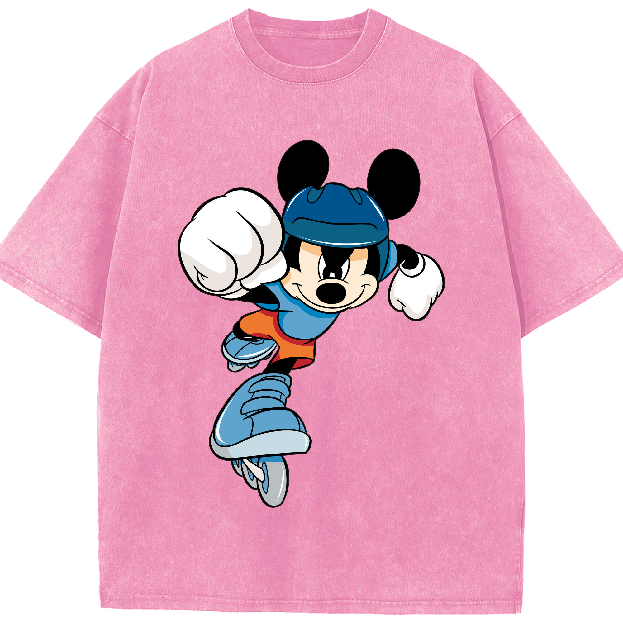 （画像用） ミッキーマウス Mickey Mouse 綿100% ヴィンテージ風 半袖Tシャツ（フロントプリント）